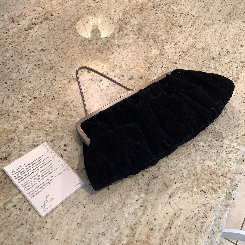 New Black Velvet Clutch by Mary Kay + Mirror